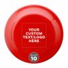 DISCOUNT PROMOS Custom Frisbees 9.25 inch. Set of 10, Personalized Bulk Pack - Fun Outdoor Games for Adults and Family - Red view 1