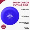 DISCOUNT PROMOS Custom Frisbees 9.25 inch. Set of 100, Personalized Bulk Pack - Fun Outdoor Games for Adults and Family - Reflex Blue view 3