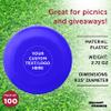 DISCOUNT PROMOS Custom Frisbees 9.25 inch. Set of 100, Personalized Bulk Pack - Fun Outdoor Games for Adults and Family - Reflex Blue view 4