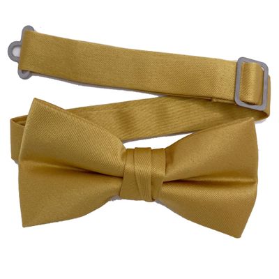 Spencer J's Mens and Boys Pre-Tied Bowtie Large Variety of Colors (Gold, Boys (Age 0-7))