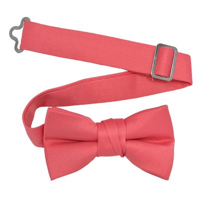 Spencer J's Mens and Boys Pre-Tied Bowtie Large Variety of Colors (Coral, Youth (Age 7-13))