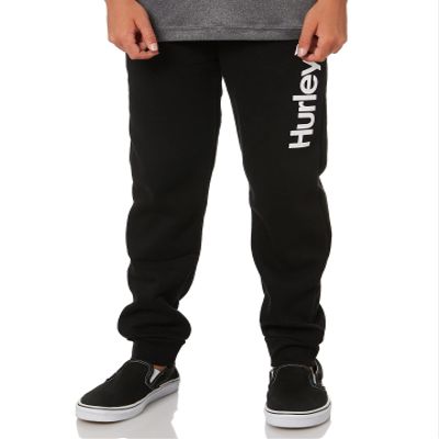 Boys' Hurley One and Only Logo Fleece Joggers BLACK / S
