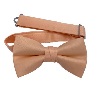 Spencer J's Mens and Boys Pre-Tied Bowtie Large Variety of Colors (Peach, Youth (Age 7-13))
