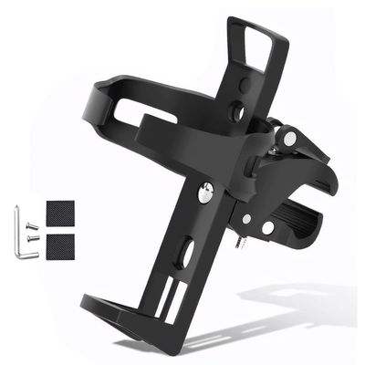 GYL Bike Water Bottle Holder 360 Degrees Rotation Black Cup Holder Drinking Bottle Holder Fit Bike Electric Scooter Mountain Bike Pramss Wheelchairs