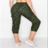 ALWAYS Womens Cargo Capri Jogger Sweatpants with Pockets Super Soft Stretch Lounge Pants, Casual Joggers for Women, Daily Wear & Travel, Space Dye Olive S view 3