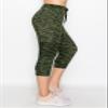 ALWAYS Womens Cargo Capri Jogger Sweatpants with Pockets Super Soft Stretch Lounge Pants, Casual Joggers for Women, Daily Wear & Travel, Space Dye Olive S view 4