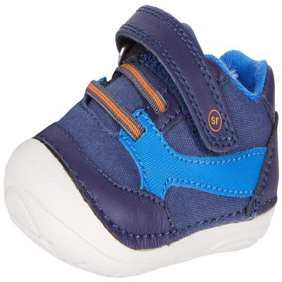 Stride Rite baby boys Soft Motion Kylin Sneaker, Navy, 3 Wide Infant US