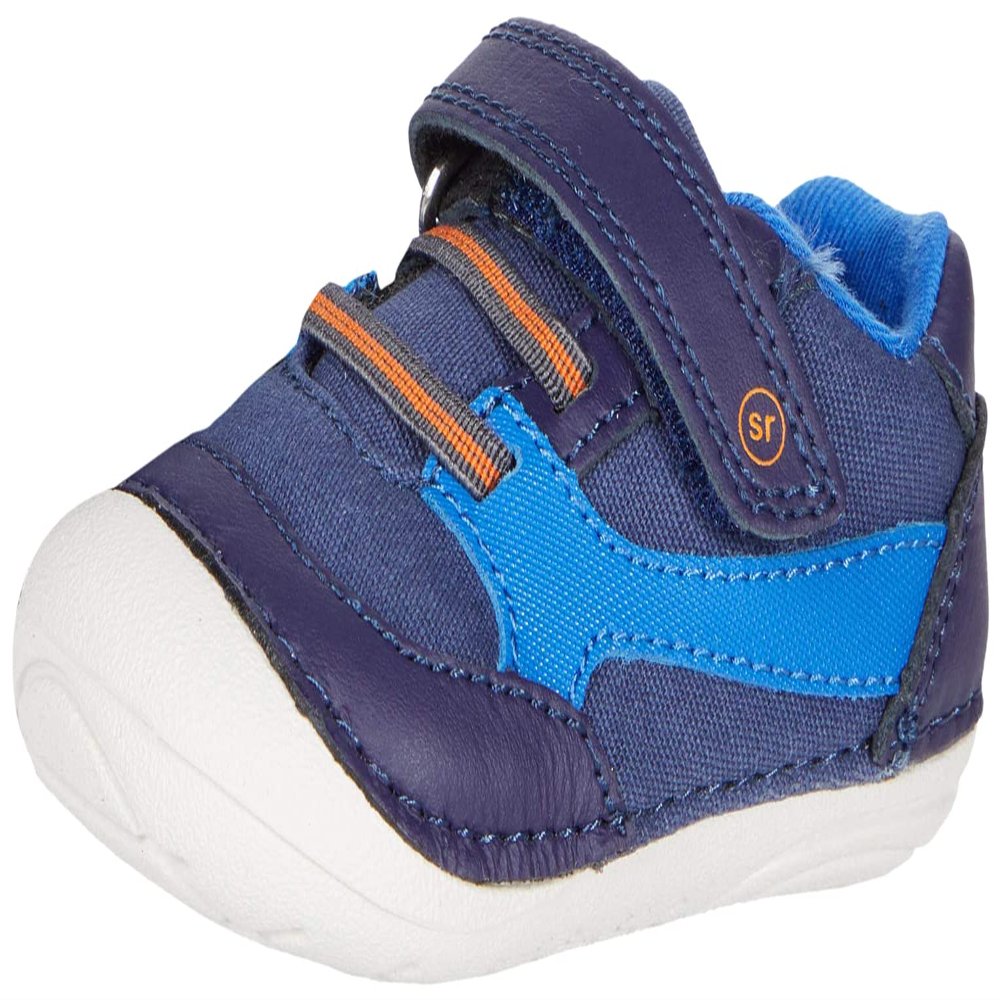Stride Rite baby boys Soft Motion Kylin Sneaker, Navy, 3 Wide Infant US
