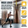 XMYANG Heavy Duty Boxing Bag Hanger Strap Mount - Yellow, Supports Up to 1000lbs, Adjustable Length 40-80in, Reduces Noise, Ideal for Boxing, Muay Thai, MMA, Adults & Youth view 4