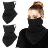 MoKo Scarf Mask Bandana with Ear Loops 3 Pack, Neck Gaiter Balaclava UV Sun Protection Face Mask for Dust Wind Outdoors Motorcycle Cycle Bandana Headband for Women Men - Black view 1