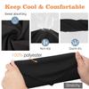 MoKo Scarf Mask Bandana with Ear Loops 3 Pack, Neck Gaiter Balaclava UV Sun Protection Face Mask for Dust Wind Outdoors Motorcycle Cycle Bandana Headband for Women Men - Black view 3