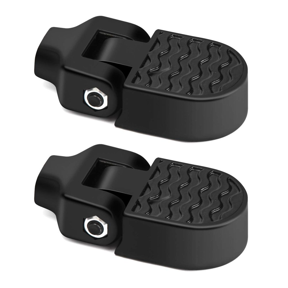TOBWOLF 1 Pair Mini Bike Rear Pedals, 3.1x1.6 in / 8x4cm Aluminium Alloy Folding Bike Pegs, Non-Slip Bicycle Footrests, Foot Plates Pedals for Folding Mountain Bike, Foldable Bicycle
