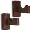 TOBWOLF 2PCS Baseball Bat Display Case, Baseball Bat Hanger Holder, Wall Mount Baseball Bat Horizontal Rack, Baseball Bat Bracket - Brown view 1