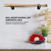 TOBWOLF 2PCS Baseball Bat Display Case, Baseball Bat Hanger Holder, Wall Mount Baseball Bat Horizontal Rack, Baseball Bat Bracket - Black view 2
