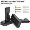 TOBWOLF 2PCS Baseball Bat Display Case, Baseball Bat Hanger Holder, Wall Mount Baseball Bat Horizontal Rack, Baseball Bat Bracket - Black view 3