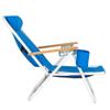 MISC Portable High Strength Beach Chair with Adjustable Headrest Blue Polyester Folding view 3