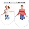 2 Pcs Jumping Rope for Kids, Lorvain Adjustable Skipping Ropes with Wooden Handle Cotton Braided for Boys Girls Jumping Ropes, for Children Students Outdoor Exercise (Blue+Pink) view 2