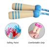 2 Pcs Jumping Rope for Kids, Lorvain Adjustable Skipping Ropes with Wooden Handle Cotton Braided for Boys Girls Jumping Ropes, for Children Students Outdoor Exercise (Blue+Pink) view 3