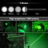WINDFIRE Green Light Flashlight for Hunting 350 Yards Predator Coyote Hog Lights Tactical Flashlights USB Rechargeable with Picatinny Rail Mount, Remote Pressure Switch view 3