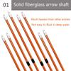 ZSHJGJR 30.5 Inch Archery Bowfishing Arrows Fiberglass Bow Fishing Hunting Arrows with 8mm Broadhead Safety Slides for Compound Recurve Bow 6 or 12pcs (6 PCS) view 2