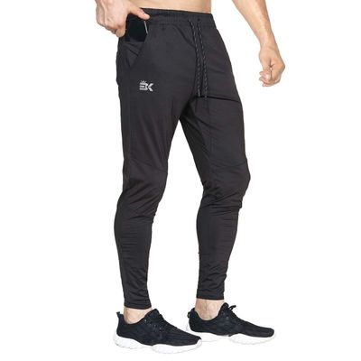 BROKIG Mens Lightweight Gym Jogger Pants,Men's Workout Sweatpants with Zip Pocket(Black,XX-Large)