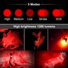 WINDFIRE Red Light Hunting Flashlight 350 Yards Coyote Hog Predator Lights USB Rechargeable Tactical Flashlights with Picatinny Rail Mount, Remote Pressure Switch view 3
