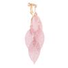 Grace Jun New Handmade Multi-layer Leaf Shape Clip on Earrings No Pierced for Women (Gold Pink Clip-ons) view 4