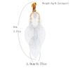Grace Jun Handmade Multi-layer Leaf Shape Clip on Earrings No Pierced for Women (Gold White Clip-ons) view 2