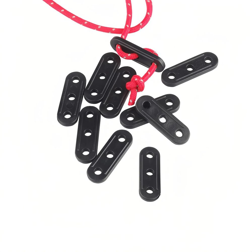20PCS Plastic Cord Tensioners Rope Adjuster Tent Guy-Line Wind Rope Buckle Fastener Tightener for Camping Hiking Outdoor Gear Accessories