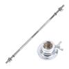 Barbell Weightlifting Straight & Curl Bar, 4ft / 5ft Length Suitable for 1 inch / 25mm Diameter Weight Panel, Max Load 120kg, Chrome-Plated Knurled Handle,Straight,5ft view 1