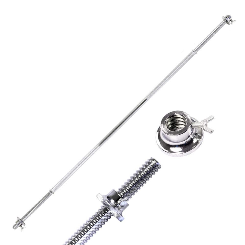 Barbell Weight Bars 4 inch Straight Threaded Bar 1 inch Diameter Solid Steel Bar with Spinlock Nuts 1200mm,4FT
