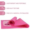Kids Yoga Mat Set - Fun Unicorn Yoga Mat for Girls - Comfortable - Chemical Free - Non-Toxic - Non-Slip - 60 X 24 X 0.2 Inches - w/ 12 Yoga Cards for Kids - Carrier Bag with Strap - Pink - Ages 4-12 view 2