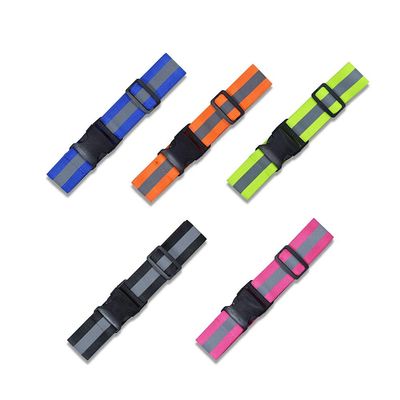 Morbeste 5 PCS Reflective Belt or Sash, Visibility Military Belt Adjustable Lightweight Reflective Straps for Night Running, Walking & Cycling - Fits Women, Men & Kids - Green, Red, Blue, Pink, Orange