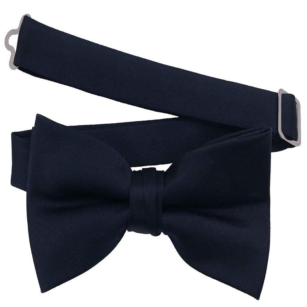 Spencer J's Mens and Boys Pre-Tied Bowtie Large Variety of Colors (Midnight Blue, Boys (Age 0-7))