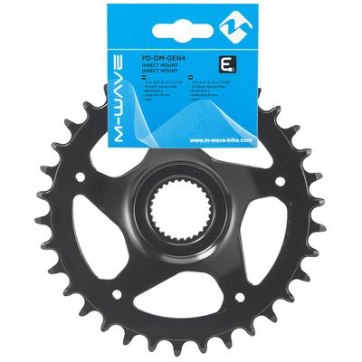 M-Wave Unisex Adult PD-DM-Gen4 E-Bike Chainring for Bosch GEN 4, for 1/2 x 3/32 & 11/128 Inch Chains, Chain Line 50 mm, Narrow Wide, Steel, Black, 20 x 20 x 1 cm