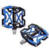 MZYRH Mountain Bike Pedals, Ultra Strong Colorful CNC Machined 9/16" Cycling Sealed 3 Bearing Pedals (Blue Black Black) view 2