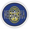 1x Nebraska Country Code Oval Vinyl Waterproof Sticker - 5cm / 2inches view 1