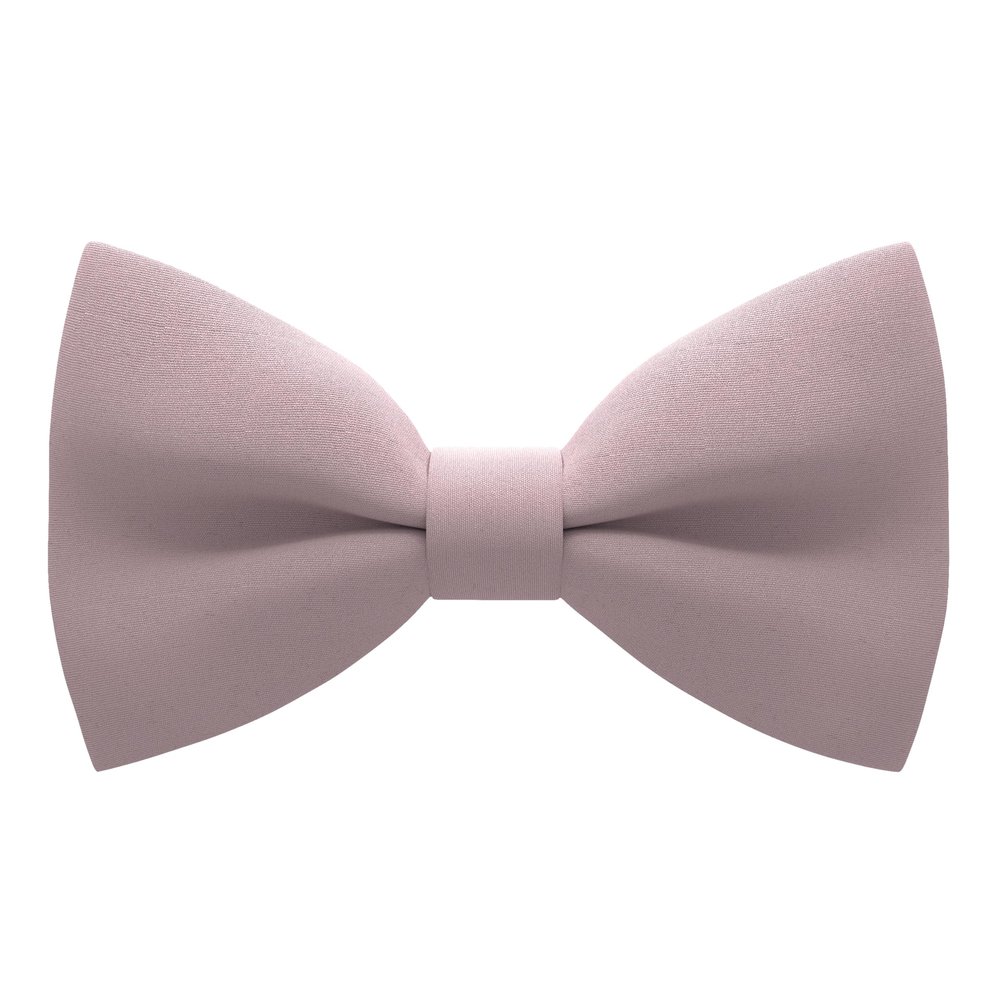 Bow Tie House Boys Pre-Tied Soft Crape Bow Tie for Wedding Formal Events Solid Tuxedo (Medium, Blush Pink)
