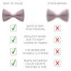 Bow Tie House Boys Pre-Tied Soft Crape Bow Tie for Wedding Formal Events Solid Tuxedo (Medium, Blush Pink) view 3