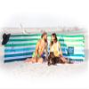 BEACH FENCE Premium 20 ft Beach Windscreen, Privacy Screen, Wind Blocker - Emerald Blue, Free Rubber Mallet and Carry Bag Included view 1