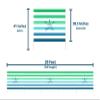 BEACH FENCE Premium 20 ft Beach Windscreen, Privacy Screen, Wind Blocker - Emerald Blue, Free Rubber Mallet and Carry Bag Included view 3