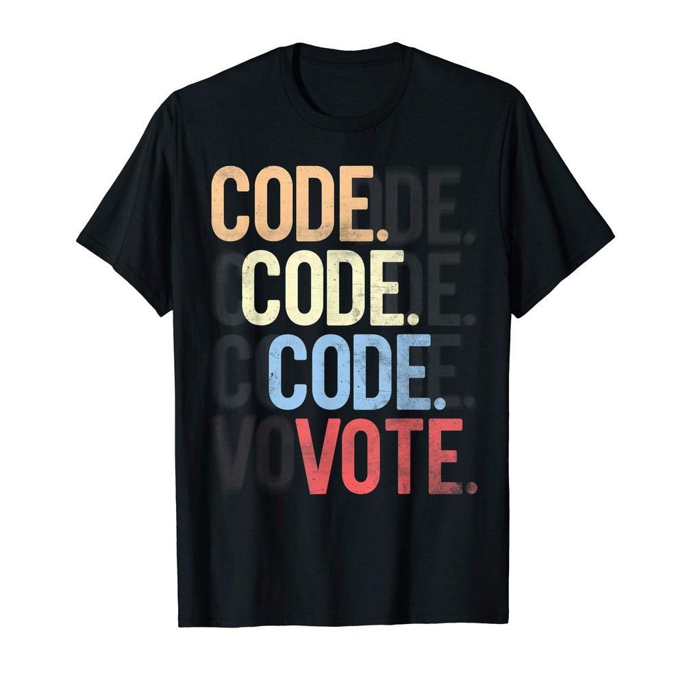 Code Vote Shirt Coding Programmer Tee Coder Developer Gift T-Shirt