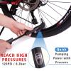 GIYO Mini Bike Pump, Portable Compact Bicycle Pump with Pressure Gauge, Tire Repair Kit, Perfect for Presta & Schrader Frame Mount for Road, Mountain & BMX Cycling, Ball Pump with Needle 120 PSI view 3