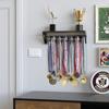 J JACKCUBE DESIGN Rustic Trophy Display Shelf with Medal Hangers, Wall Mount Display Shelf with 13 Hooks for Sports Award Medals Trophies - MK670A view 2