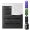 Atarashi Double Sleeping Bags for Adults, 3-4 Seasons Extra Wide XL Queen Size Two Person Sleeping Bag, Couple Black Sleeping Bags for Camping, Hiking and Outdoors, Warm Cold Weather, 59''X87'' view 1