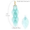 Grace Jun Handmade Multi-layer Dangle Drop Earrings and Clip on Earrings No Pierced for Women (Gold Sky Blue Clip-ons 7 Leaf) view 2