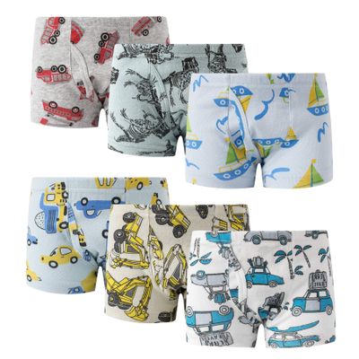Family Feeling 6 Packs Big Boys' Cotton Boxer Brief Underwear Size 8