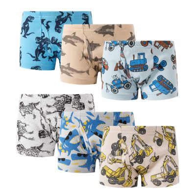 Family Feeling 6 Packs Big Boys' Cotton Boxer Brief Underwear Size 8