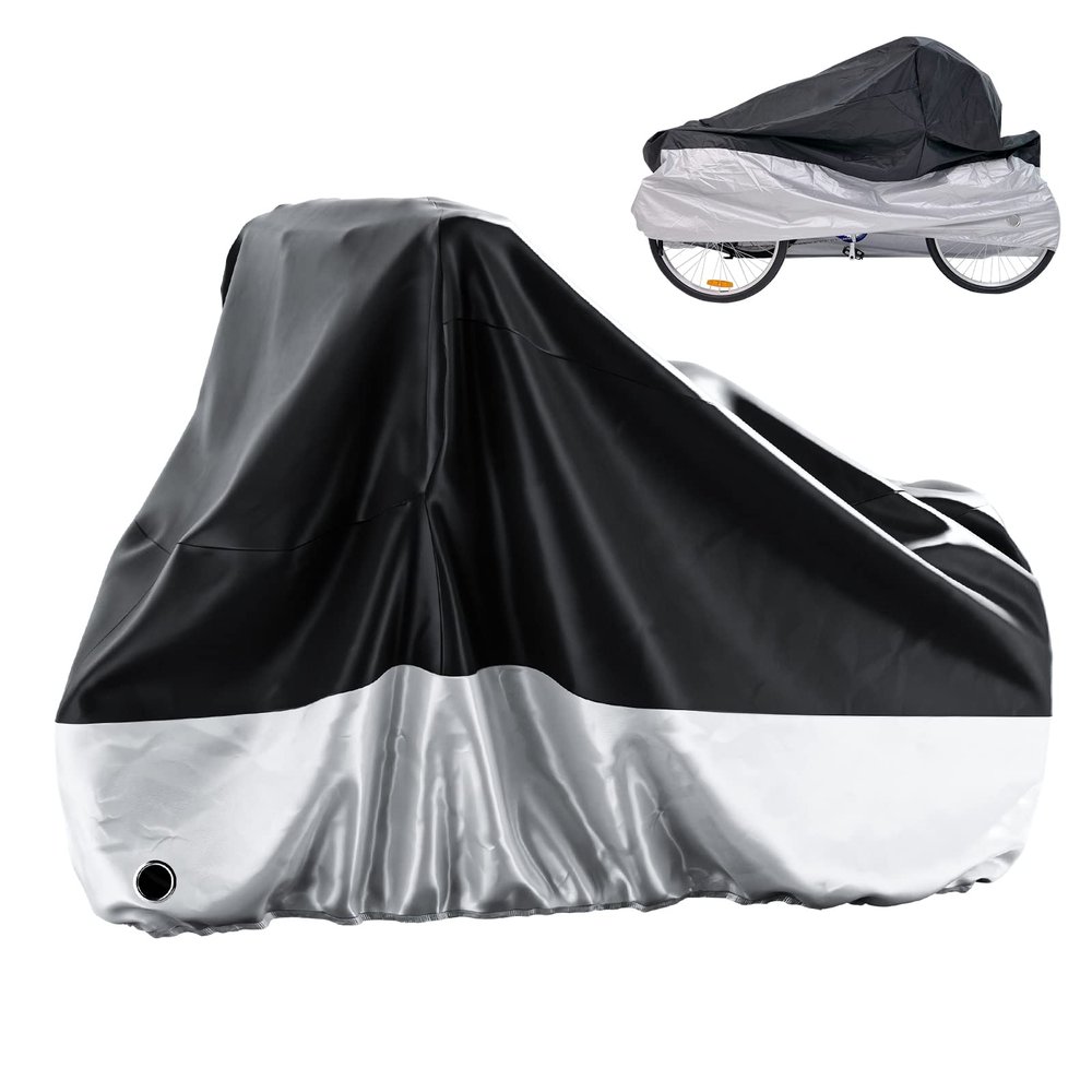 MOONCOOL Adult Tricycle Cover Trike Cover, 3 Wheeled Bicycle Bike Cover for Outdoor Storage Waterproof, Dust Wind Proof for Bikes