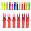 ZSHJGJR 50 Pack Archery Arrow Nock ID 6.2mm/.244" Plastic Insert Arrow Nocks Tail for DIY Hunting Shooting Arrows (Transparent Red) view 1